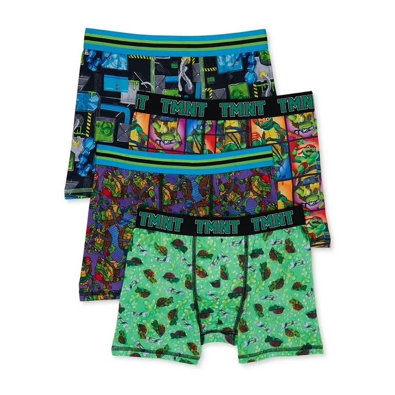 Teenage Mutant Ninja Turtles Boys Graphic Boxer Briefs Underwear, 4-Pack, Sizes XS-XL | Walmart (US)