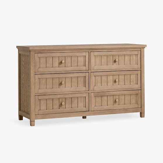Beadboard Seadrift 6-Drawer Wide Dresser (56w x 19d") | Pottery Barn Teen