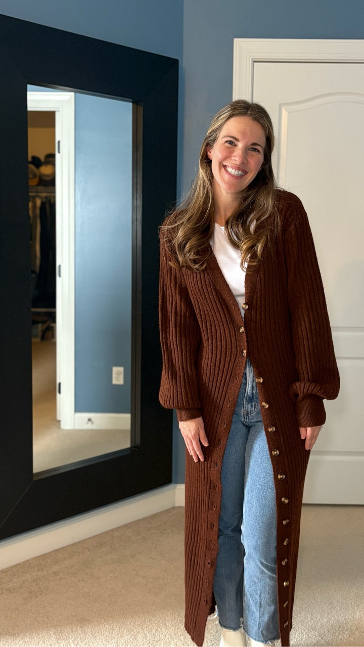 This cardigan is such a closet staple and can be worn so many ways! 🤭🐻🤎 

Comment SHOP for details to be sent directly to you or follow me on @shop.ltk 🛍️🛍️🛍️

#momlife #toddlermom #amazon #momstyle #ootd #ltk #liketkit #affordablefashion #winterstyle #sweater #casualoutfit #casuallook #cardigan