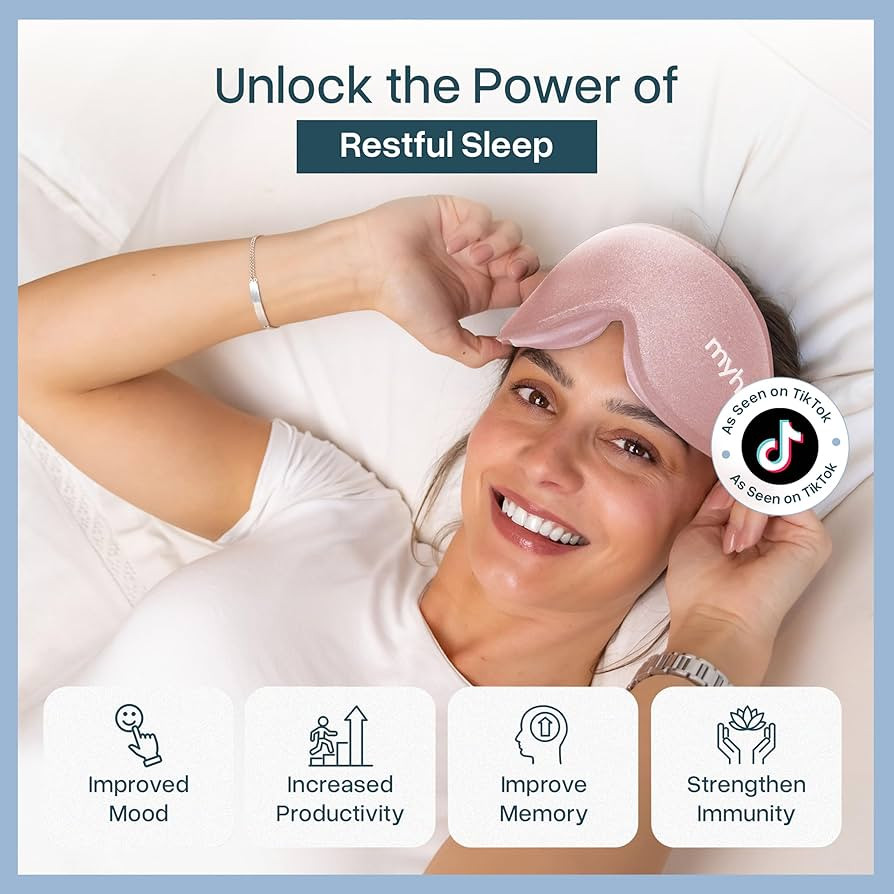 MyHalos 3D Sleep Mask - Sleeping Eye Masks for Sleep - 100% Blackout Sleeping Mask for Women, Men... | Amazon (UK)