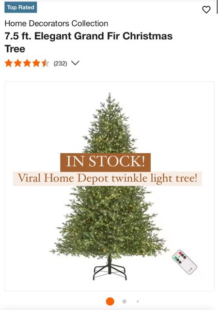 The viral Home Depot twinkle Christmas tree is back in stock! Two different sizes available! 🎄 

#LTKsalealert #LTKHolidaySale #LTKHoliday