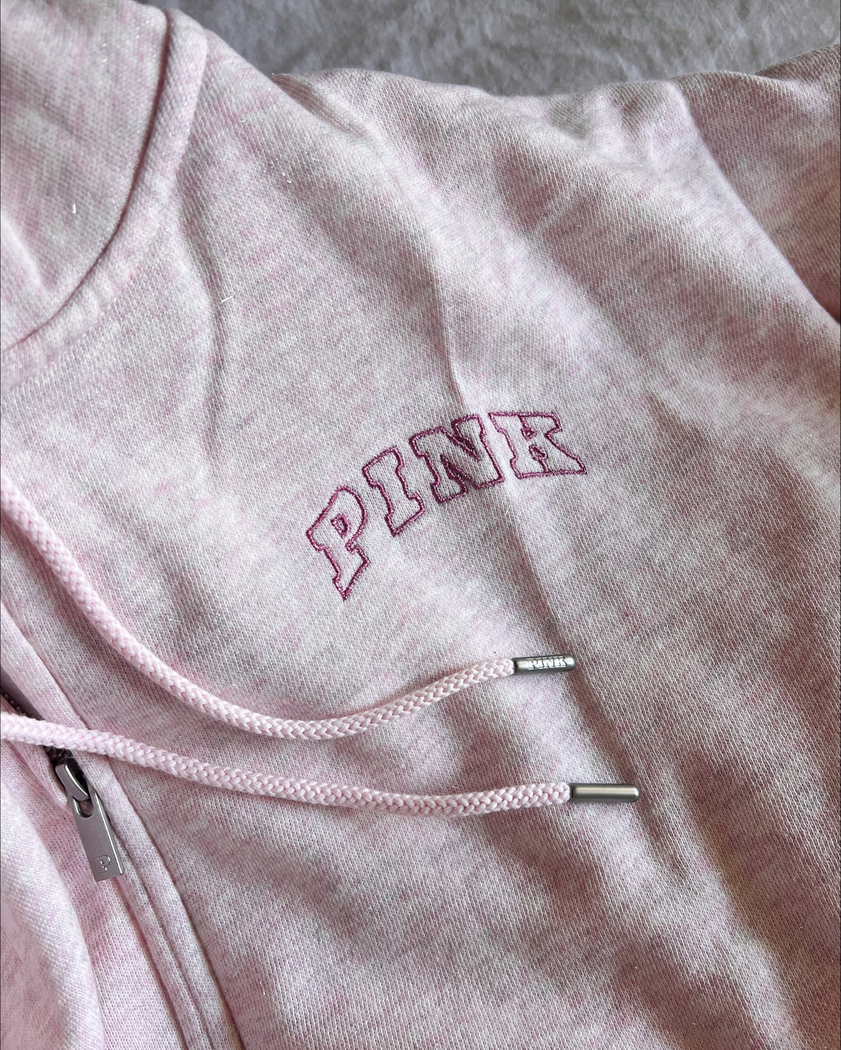 The details ✨ VS Pink sweatshirt hoodie and jogger sweatpants, cozy winter style, pinkmas, Victoria’s Secret, ivy fleece campus, heathered pink petal woven shine, gold sparkly font

#LTKFindsUnder50 #LTKCyberWeek #LTKGiftGuide