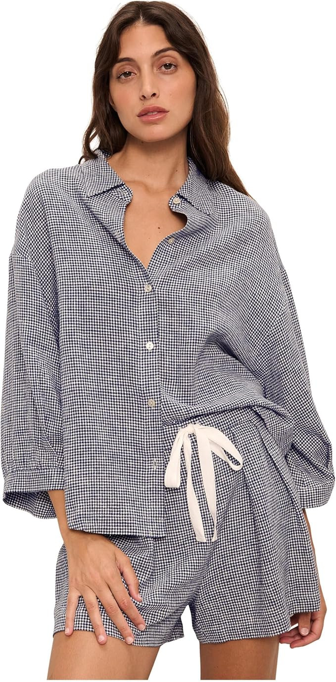 Eberjey Women's Linen Blend Relaxed Shorts | Amazon (US)