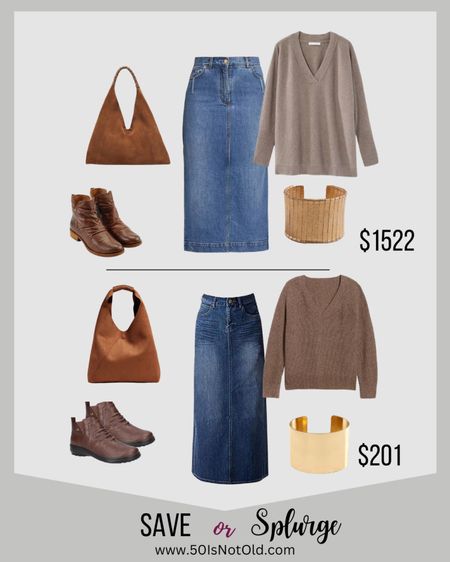 Sane or Splurge! The look for less. Why pay more? Fall styles, denim skirts, 

#LTKover40 #LTKstyletip