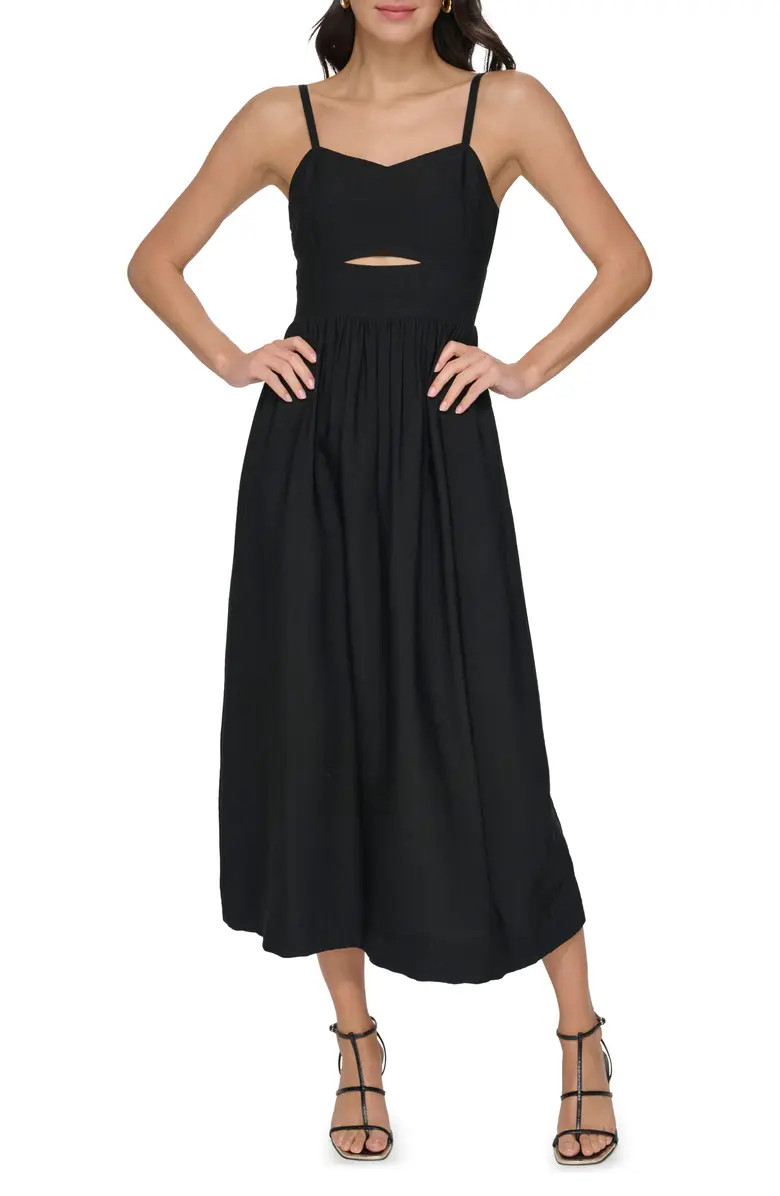 Cutout Twill Sundress | Nordstrom