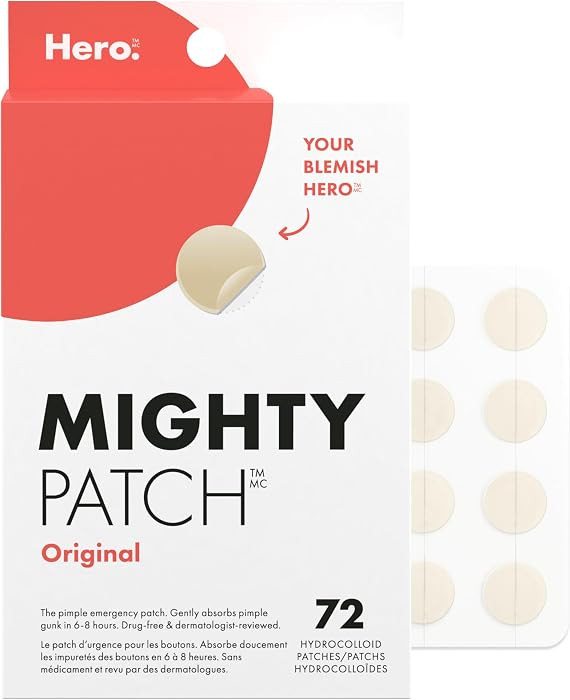 Hero Cosmetics Mighty Patch Original – Hydrocolloid Patch for Pimples, Overnight Acne Blemish &... | Amazon (CA)