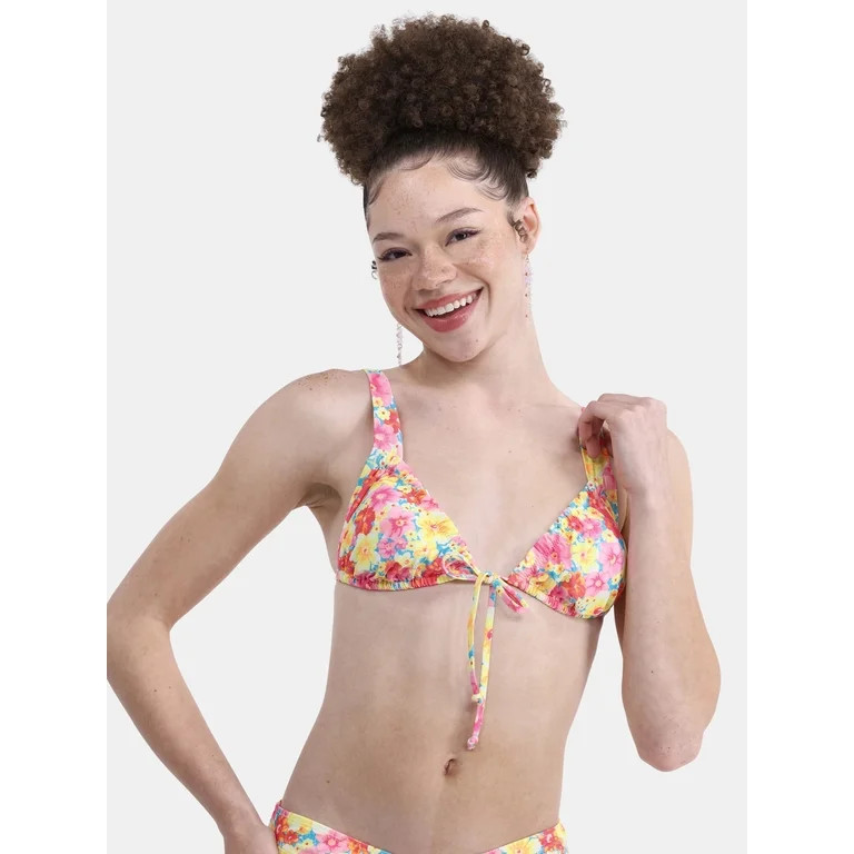 No Boundaries Women's Multi Floral Bralette Swim Top, Sizes XXS - XXL - Walmart.com | Walmart (US)