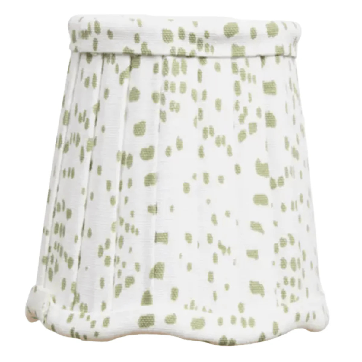 Dark Celadon & White Scalloped Sconce Shade | The Well Appointed House, LLC