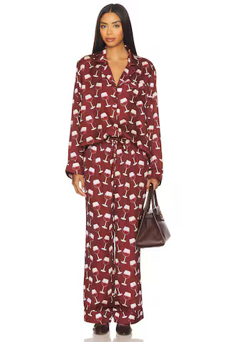 Show Me Your Mumu Classic Pj Set in Red Wine Silky from Revolve.com | Revolve Clothing (Global)