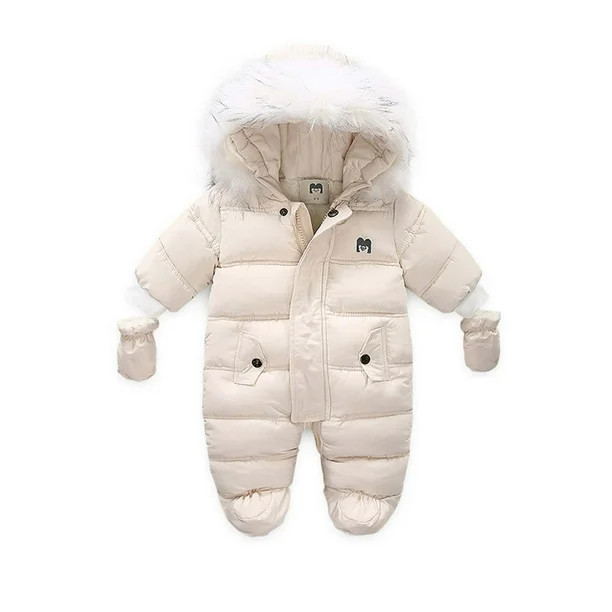 Eyicmarn Infant Baby Boys Girls Winter Snowsuit Romper Hoodied Footie Outwear Toddler Jumpsuit Do... | Walmart (US)