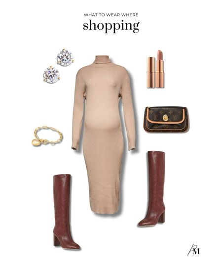 Elevated shopping look. I love this maternity dress and my most loved Sam Edelman boots perfect for a day of shopping. 

#LTKSeasonal #LTKBeauty #LTKStyleTip