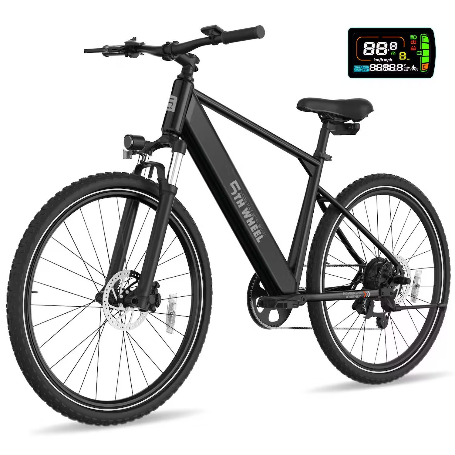5th Wheel - IMPACT eBike w/ 22 mi Max Operating Range & 20 mph Max Speed - Black | Best Buy U.S.