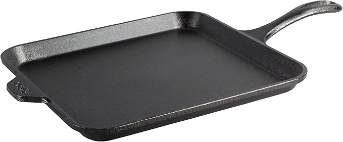 Lodge Seasoned Cast Iron Square Griddle - 11 Inches - Durable Pan - Cast Iron Cookware for Pancak... | Amazon (US)