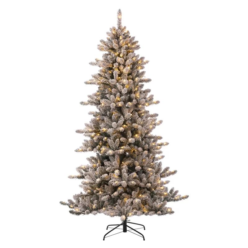 7.5' Green/White Fir Artificial Christmas Tree with 400 White LightsSee More by The Holiday Aisle... | Wayfair North America