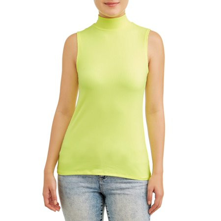 No Boundaries Juniors' Sleeveless Mockneck Shirt | Walmart (US)