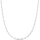 Amazon.com: Amazon Essentials 14k Gold or Sterling Silver Plated Figaro Chain Necklace : Clothing... | Amazon (US)