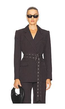 NONchalant Label Axel Blazer in Gray & White Stripe from Revolve.com | Revolve Clothing (Global)