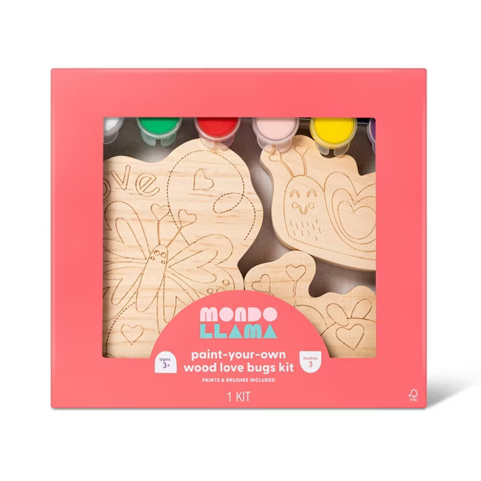 Paint-Your-Own Valentine's Day Love Bug Wood Kit  - Mondo Llama™ | Target