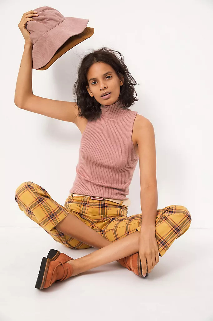 Batia Ribbed Mock NeckTank | Anthropologie (US)