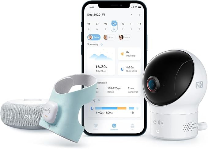 eufy Baby S340 Smart Sock, Track Sleep Patterns and Heart Rate, 2K Resolution Camera, AI Cry Dete... | Amazon (US)