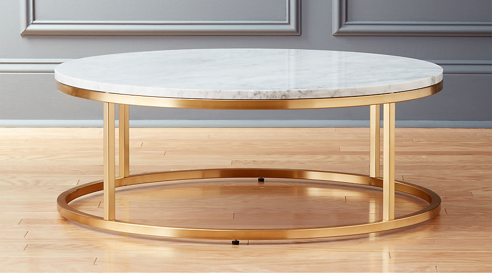 Smart Round Marble Top Coffee Table + Reviews | CB2 | CB2