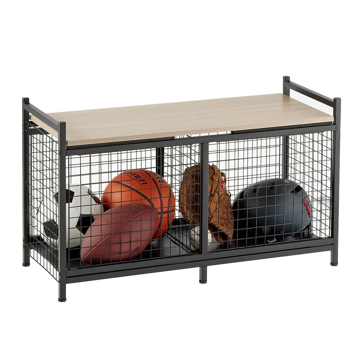 Black Heavy-Duty Storage Bench | The Container Store
