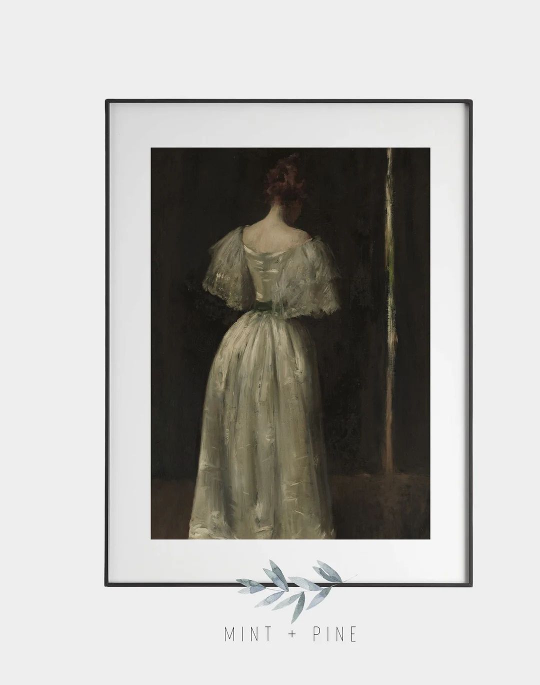 Vintage Art | Antique Woman Painting | Moody Wall Art | Printable Digital Art | Mint and Pine #12... | Etsy (US)