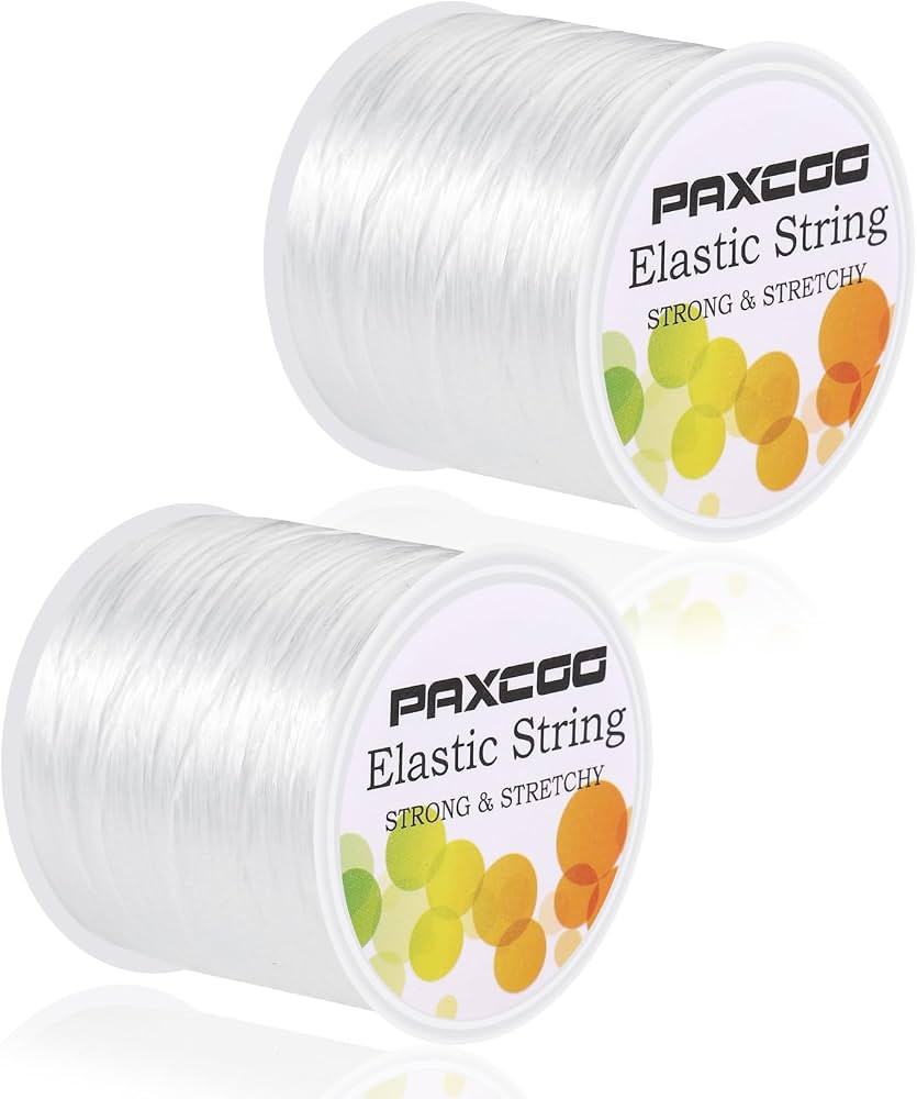 PAXCOO 2 Rolls Elastic String for Bracelets, Stretch Magic Elastic String Bead Cord Jewelry Threa... | Amazon (US)