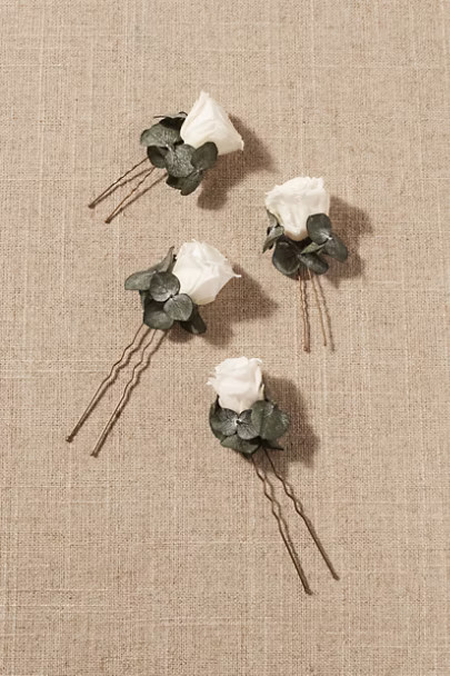 Maddie Preserved Flower Hair Pins | BHLDN