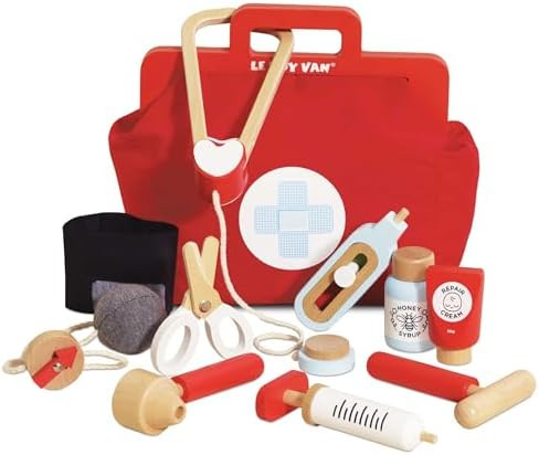 Le Toy Van Wooden Honeybake Doctors Play Set With Thermometer, Syringe, Stethoscope, Blood Pressu... | Amazon (UK)