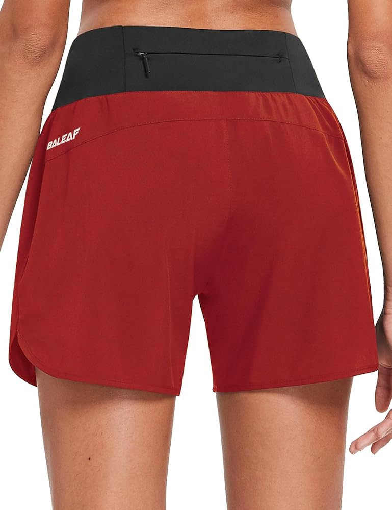 baleaf Women's 5" Workout Shorts Gym Running Shorts Athletic with Liner High Waistband Quick Dry ... | Amazon (US)