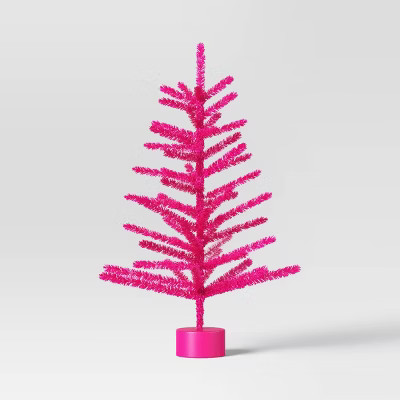 24" Mini Artificial Christmas Tree Pink - Wondershop™ | Target
