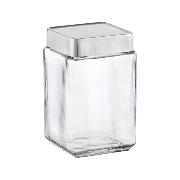 Anchor Hocking Glass & Brushed Aluminum Canisters | The Container Store