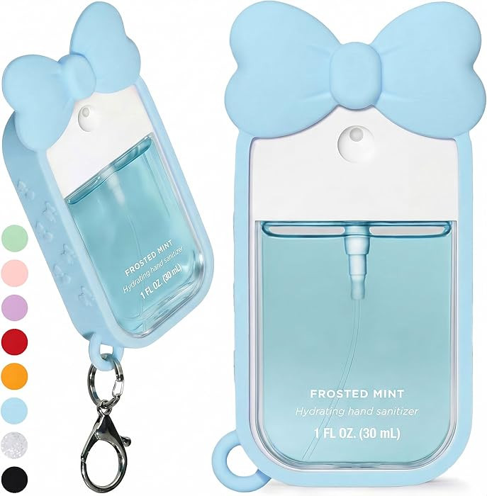 Silicone Bow Case Compatible with Touchland Hand Sanitizer Spray 1 oz (30 mL), Cute Holder with K... | Amazon (US)
