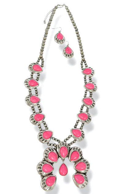 Cheyenne Western Teardrop Stone Necklace | The Willow Tree