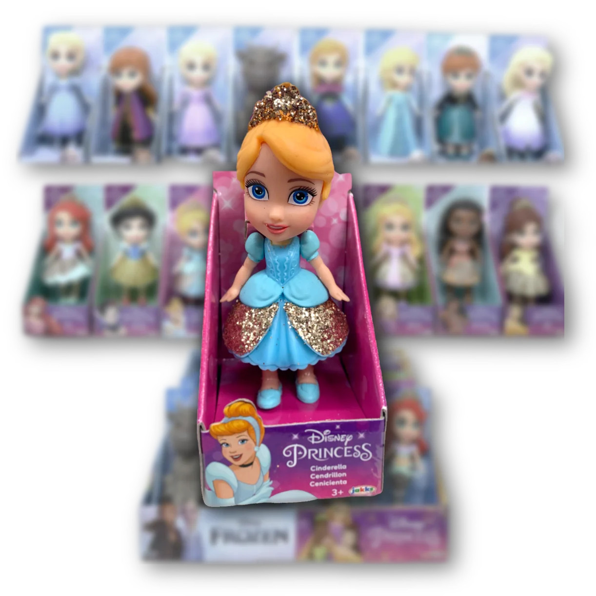 Disney Princess Cute Mini Poseable Miniature 3.5" Toddler Doll Blue CINDERELLA Packed in Clear Di... | Walmart (US)