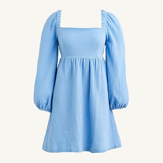 Squareneck soft gauze dress | J.Crew US