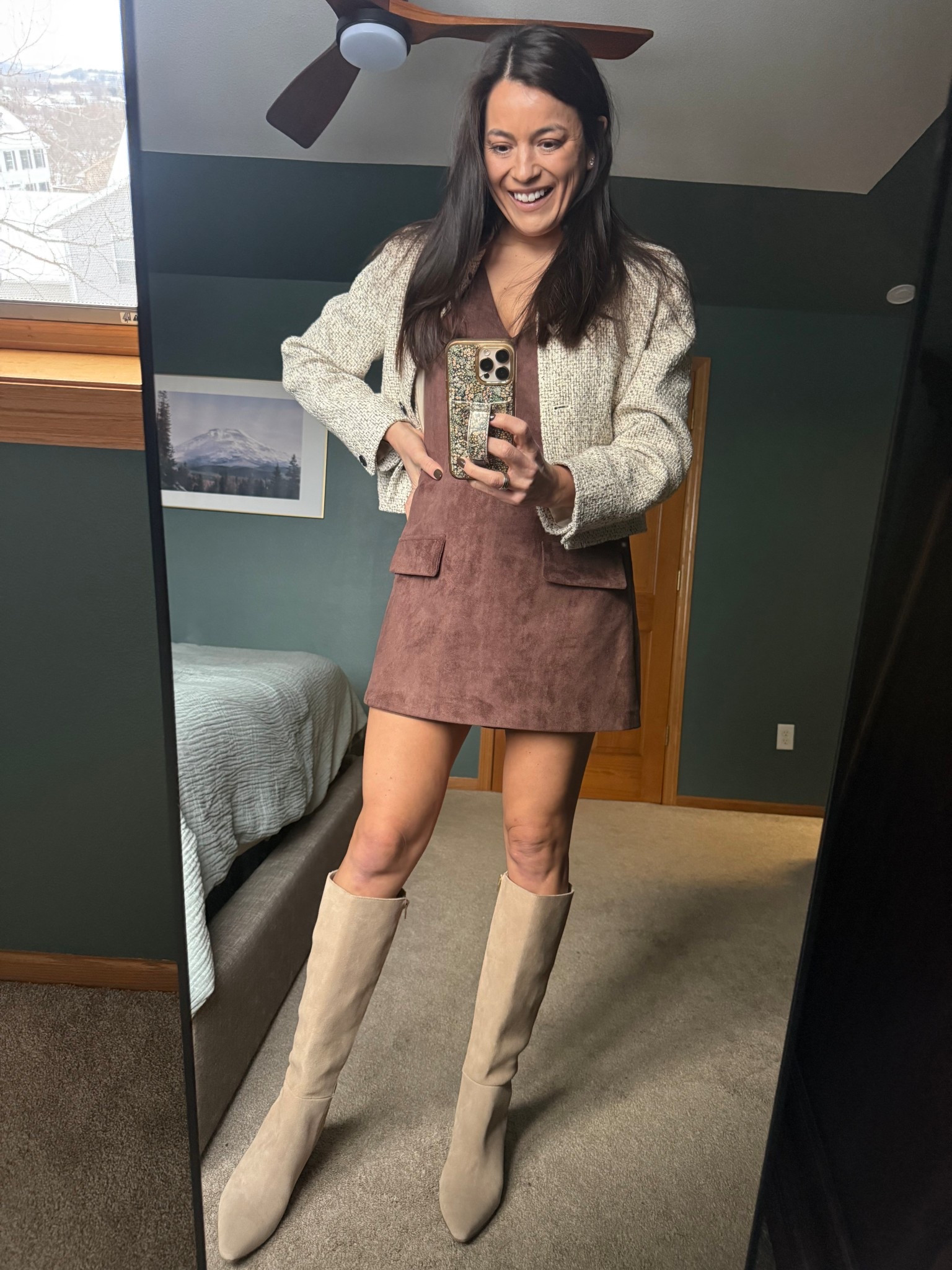 Obsessed with this suede romper from @Anthropologie 🤎🤎. Can be dressed up or down. I’m in my TTS! 

#LTKootd #LTKgrwm