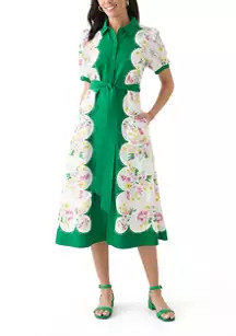 Women's Printed Belted Shirtdress | Belk