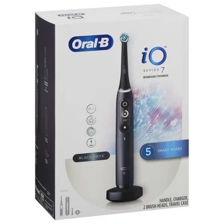 Oral-B iO Series 7 Electric Toothbrush With 2 Brush Heads, Black Onyx | Walmart (US)