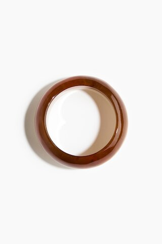 H & M - Two-Tone Bangle Bracelet - Dark Beige/White | H&M (US + CA)
