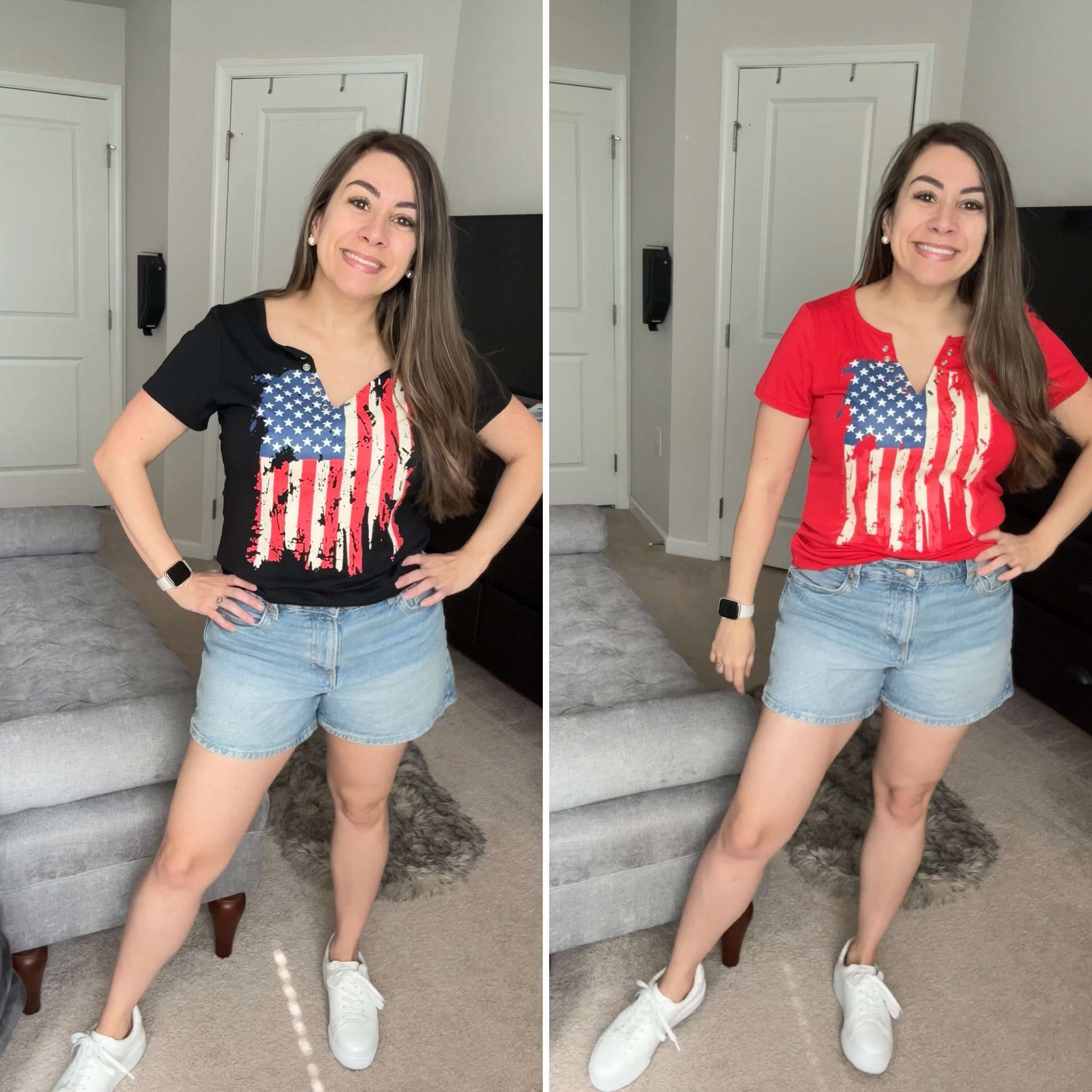 Memorial Day outfit - 4th of July outfit - Amazon flag t shirtt

#LTKSeasonal #LTKU #LTKFindsUnder50