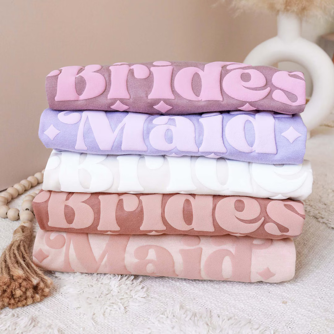 BACHELORETTE Party Shirts Bridesmaid Shirts Maid of Honor Tshirt Retro Bachelorette Gift EMBOSSED... | Etsy (US)