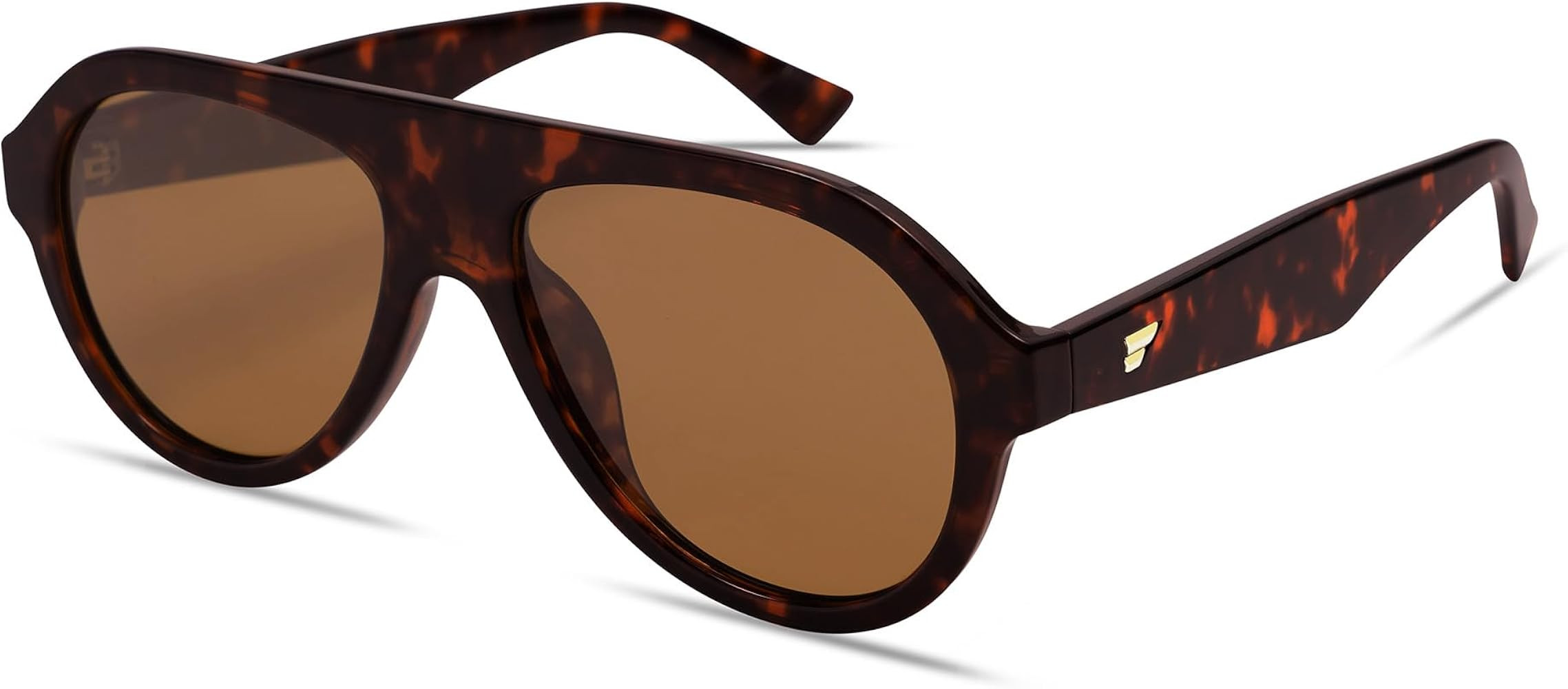 VANLINKER Retro Aviator Polarized Sunglasses for Men Women Trendy 70s Vintage Plastic Frame Sun G... | Amazon (US)