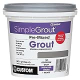 Custom PMG165QT 1-Quart Simple Premium Grout, Delorean Gray (Pack May Vary) | Amazon (US)