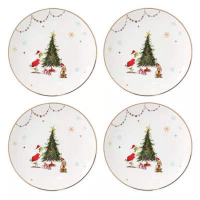 Lenox Merry Grinchmas Dinner Plates, Set of 4, Ivory | Belk