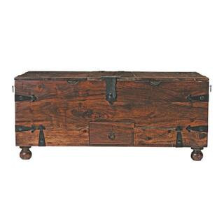 Home Decorators Collection Maldives 46 in. Walnut Large Square Wood Coffee Table with Lift Top 02... | The Home Depot