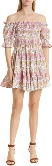 MILLE Kiki Floral Print Off the Shoulder Minidress | Nordstrom | Nordstrom