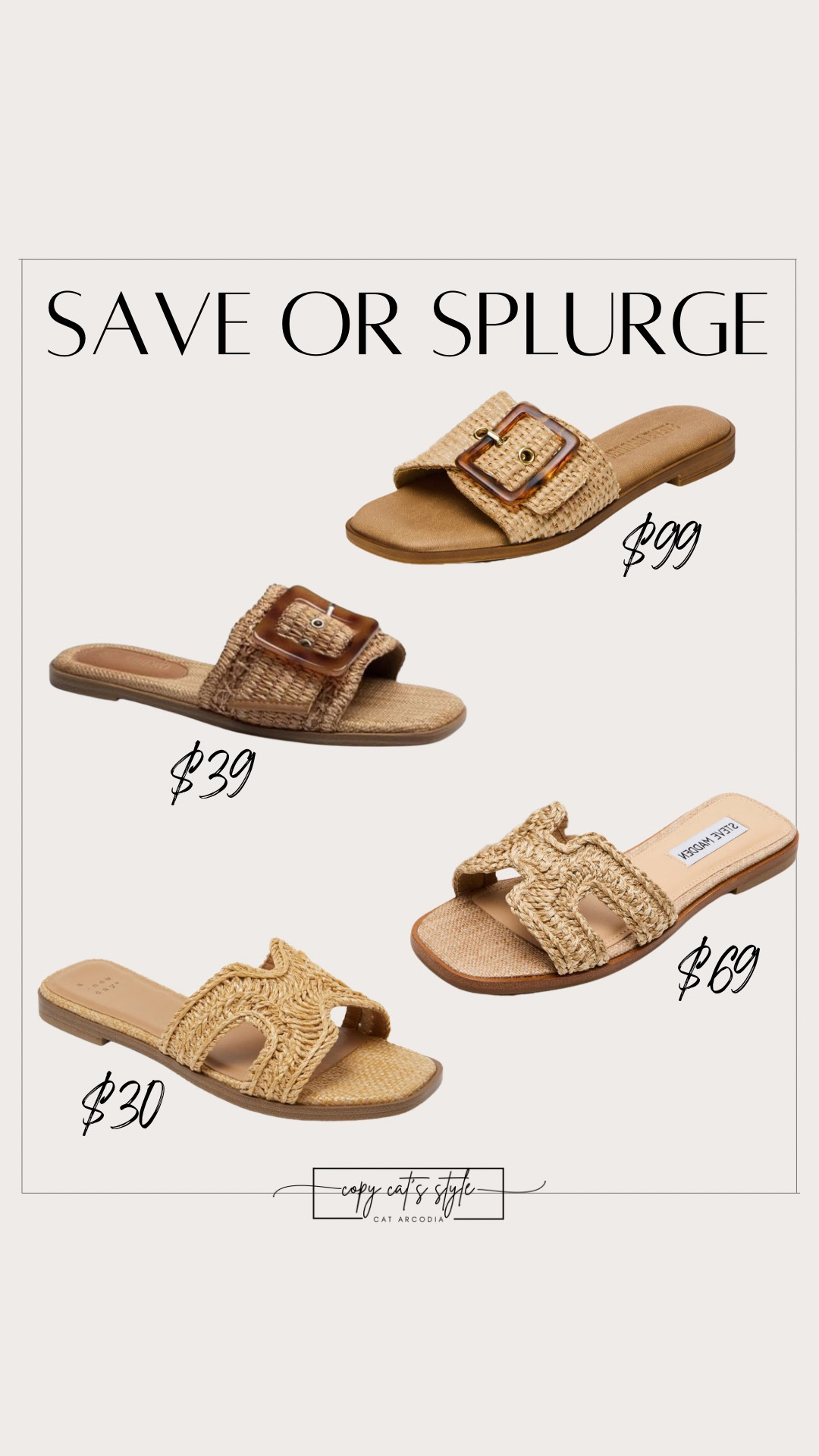 Look for less raffia slide sandals. 

#LTKSaleAlert #LTKMidsize