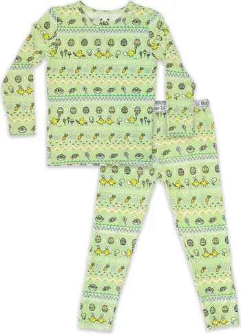 Kids' Easter Isle Green Fitted Pajamas | Nordstrom